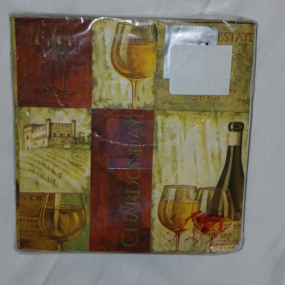 ppd Novelties Beverage Napkins Party Supplies brown green 20 Count 3ply nwt